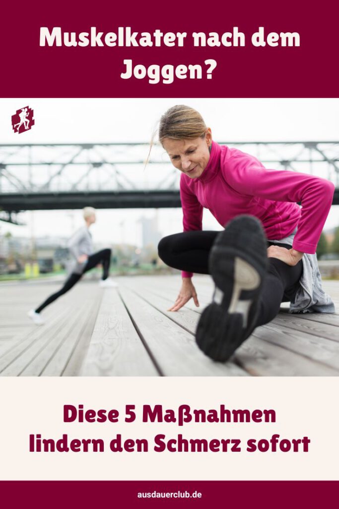 Erfahre, wie du Muskelkater nach dem Joggen lindern kannst, um schnell wieder schmerzfrei laufen und damit trainieren zu können. Das hilft wirklich!